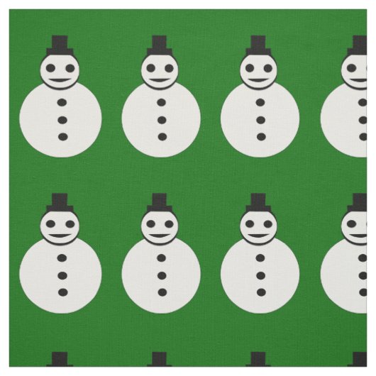 Snowman Craft Fabric glimlachen Stof (Swatch)