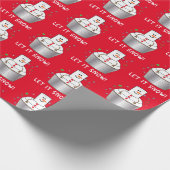 Snowman Cupcake op het Vakantie Cadeaupapier (Hoek)