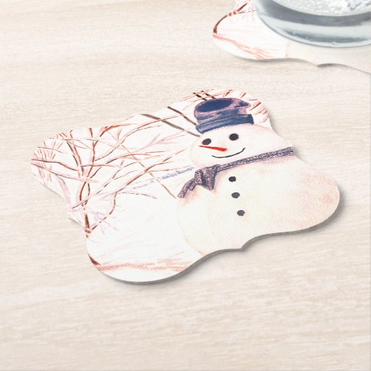 Snowman Custom Bracket Onderzetters (Gekanteld)