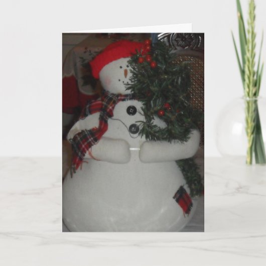 SNOWMAN CUSTOM CHRISTMAS CARD FEESTDAGEN KAART (Voorkant)