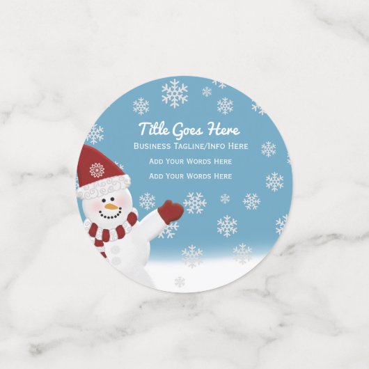 Snowman Custom Confetti (Kleine voorkant)