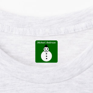 Snowman Custom glimlachen Labels