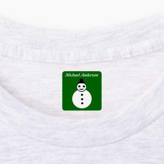 Snowman Custom glimlachen Labels (Aangebracht)