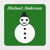 Snowman Custom glimlachen Labels (Design 1)
