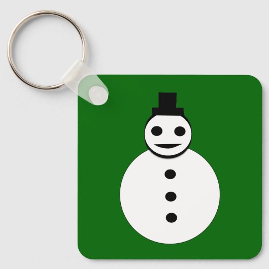 Snowman Custom glimlachen Sleutelhanger (Voorkant)
