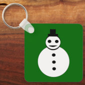 Snowman Custom glimlachen Sleutelhanger (Voorkant)