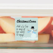 Snowman Custom Vakantie Eten Cadeau Labels (Aangebracht)