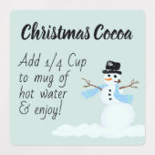 Snowman Custom Vakantie Eten Cadeau Labels (Design 1)