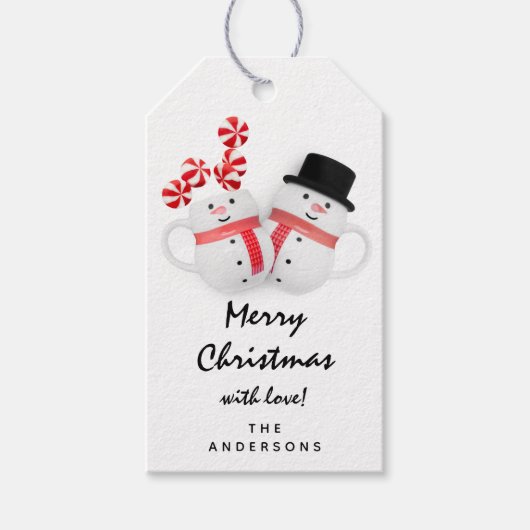 Snowman Cute Cadeaulabel (Voorkant)
