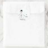 Snowman Cute Face Kinder Children Winter Snowmen C Ronde Sticker (Tas)