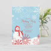 SNOWMAN CUTE Vacature SNOWMAN Kaart (Staand voorkant)