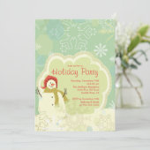 SNOWMAN CUTE Vacature SNOWMAN Kaart (Staand voorkant)