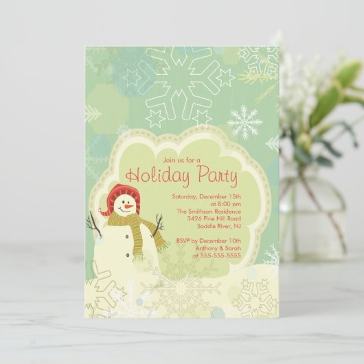 SNOWMAN CUTE Vacature SNOWMAN Kaart (Staand voorkant)