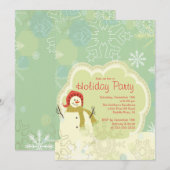 SNOWMAN CUTE Vacature SNOWMAN Kaart (Voorkant / Achterkant)