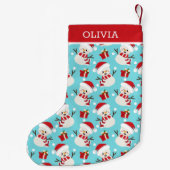 Snowman Cute Winter Holiday Kerstpatroon Kleine Kerstsok (Achterkant)