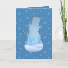 Snowman Cutout Feestdagen Kaart