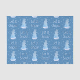 Snowman Cutout Laat het sneeuwen Tissuepapier