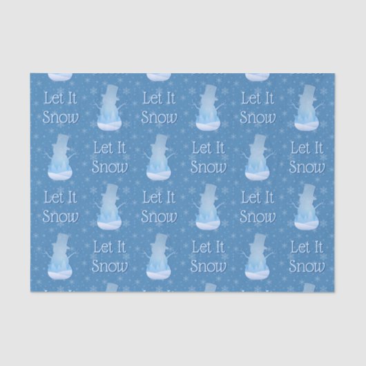 Snowman Cutout Laat het sneeuwen Tissuepapier (Voorkant)