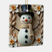 Snowman Daisy Christmas Keramisch Ornament (Rechts)