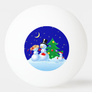 Snowman Dancing Pingpongbal
