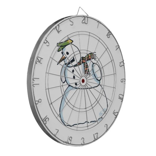 Snowman dartboard dartbord (Voorkant Links)
