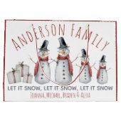 Snowman, de persoonlijke familienaam van Cute, laa Groot Cadeauzakje (Achterkant)