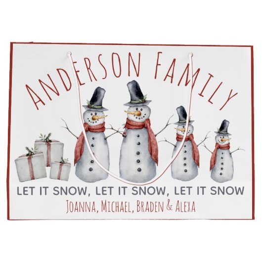 Snowman, de persoonlijke familienaam van Cute, laa Groot Cadeauzakje (Achterkant)