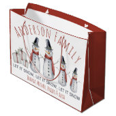 Snowman, de persoonlijke familienaam van Cute, laa Groot Cadeauzakje (Achterkant Gekanteld)