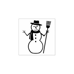 Snowman Decor Rubber Stempel