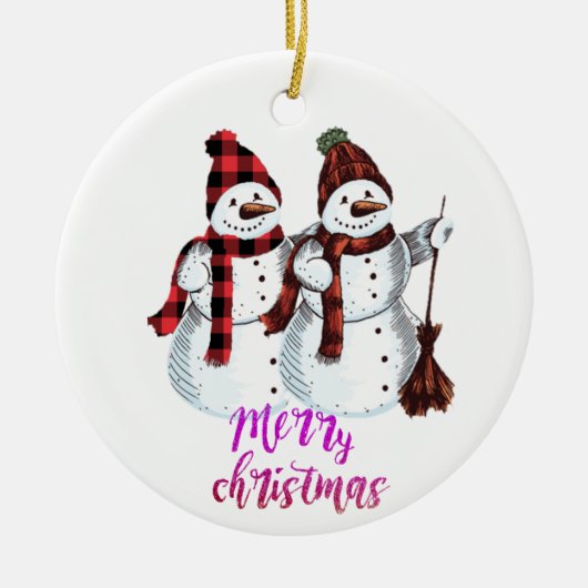 Snowman Decoration Merry kerstboom Ornamenten (Voorkant)