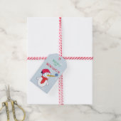 Snowman Delivery Kerstmis Label voor kinderen Cadeaulabel (Met Touw)