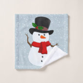 Snowman Design Bath Towel Set Bad Handdoek (Wasdoekje)