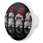Snowman Design Ceramic Knob Keramische Knop (Rechts)