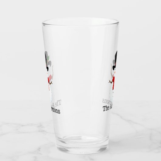 Snowman Design Drink glas (Links)