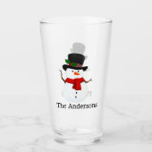 Snowman Design Drink glas (Voorkant)