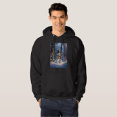 Snowman Design Man, s Basic Hooded Sweatshirt (Voorkant volledig)