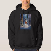Snowman Design Man, s Basic Hooded Sweatshirt (Voorkant)