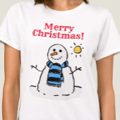 Snowman Design met Personal Greeting Kerstmis T-shirt