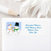 Snowman Design Retouradres Etiket (Insitu)