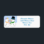 Snowman Design Retouradres Etiket<br><div class="desc">Retouradres label sneeuwpop ontwerp. U kunt dit retouradreslabel aanpassen met elke tekst van uw keuze. Mocht u hulp nodig hebben bij het aanpassen,  neem dan contact met ons op via de link op deze pagina. Snowman ontwerp kerstretour adreslabel</div>