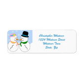 Snowman Design Retouradres Etiket (Voorkant)
