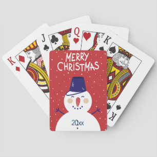 Snowman-design/speelkaarten voor fijne kerst/snowm pokerkaarten