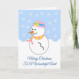 Snowman Design tante Kerstmis Kaart