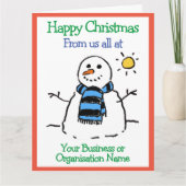 Snowman-design voor bedrijven of organisaties kaart (Voorkant)