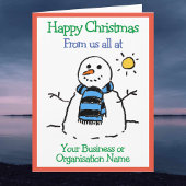 Snowman-design voor bedrijven of organisaties kaart