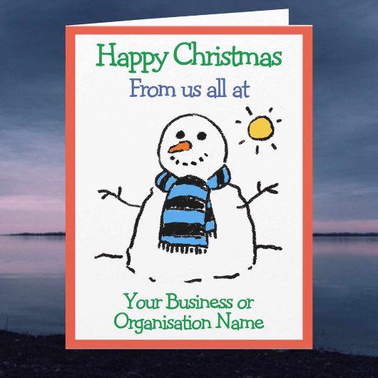 Snowman-design voor bedrijven of organisaties kaart