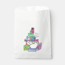 Snowman die cadeaus koelt