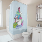 Snowman die cadeaus koelt douchegordijn (In situ)