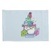Snowman die cadeaus koelt kussensloop (Achterkant-Rechts)