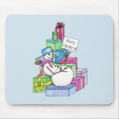 Snowman die cadeaus koelt muismat (Voorkant)
